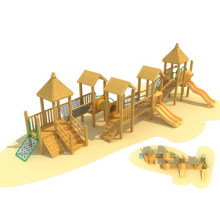 Nuevo diseño de desarrollo al aire libre Kids Play System Patio de madera